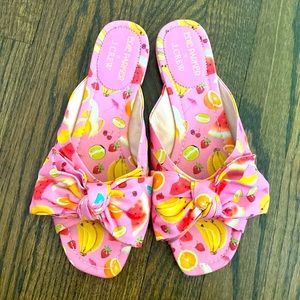 Edie Parker X J. Crew Fruit Slippers